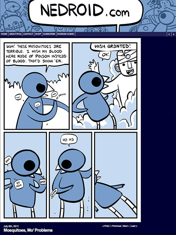 A strip of the web comic NEDROID.